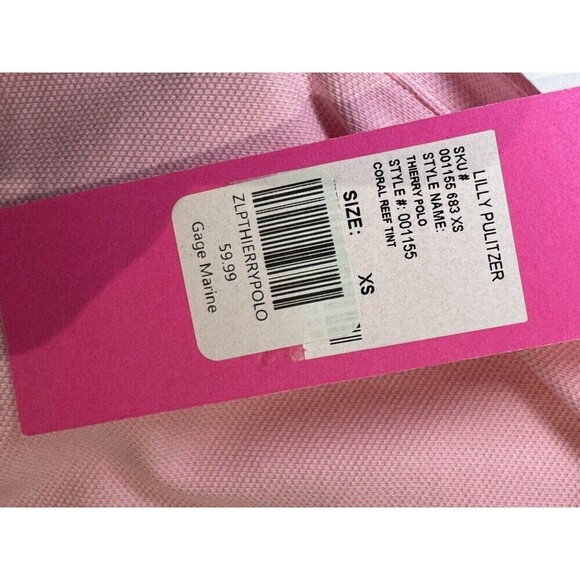 LILLY PULITZER Therry Polo Shirt Pink Girls SZ XS (2-3) Flowers - Picture 6 of 6